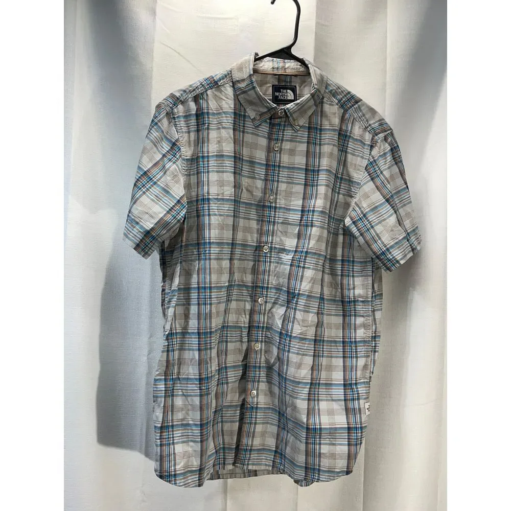 The North Face Men's Shirt Sleeve Button Up Shirt‎ Off White Blue